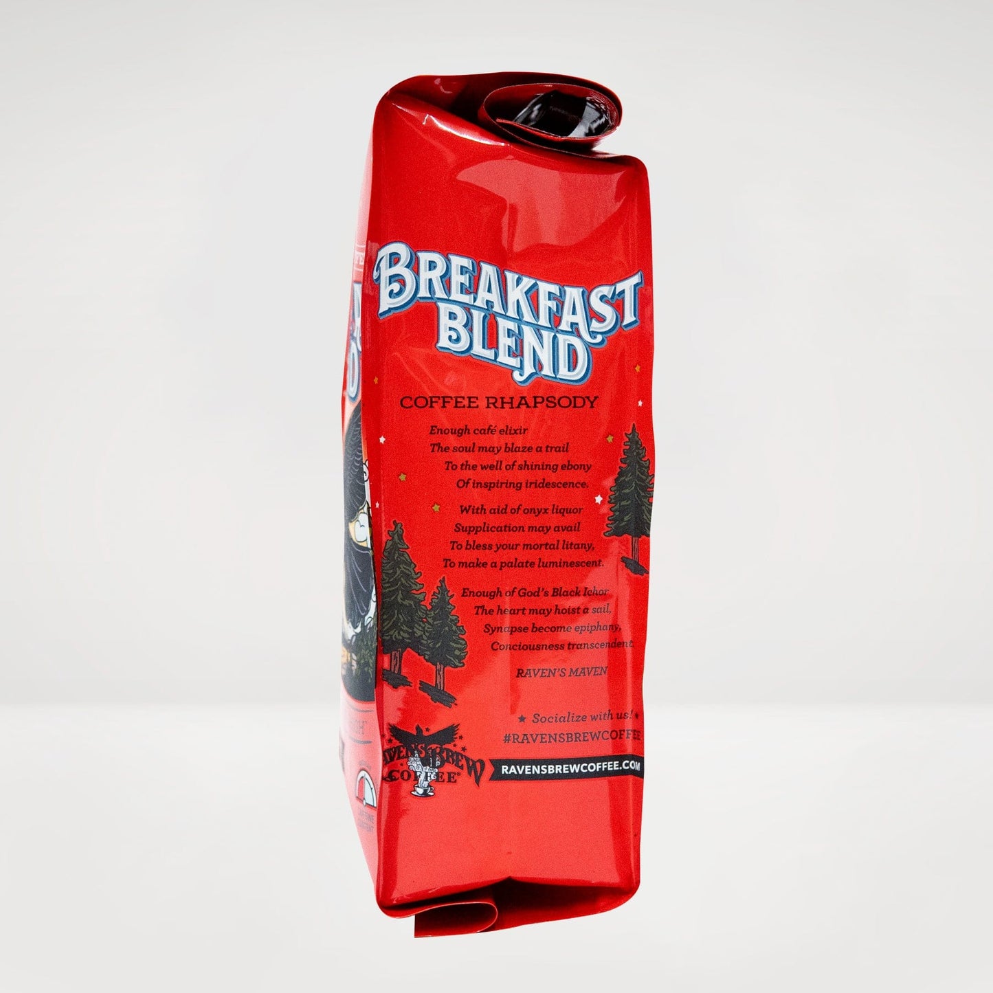 12oz Raven's Brew® Breakfast Blend Coffee Right Side View