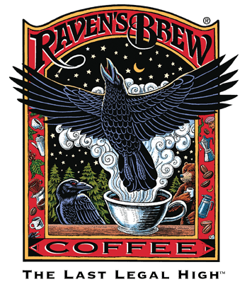 Raven's Brew Coffee® Raven Rising Logo