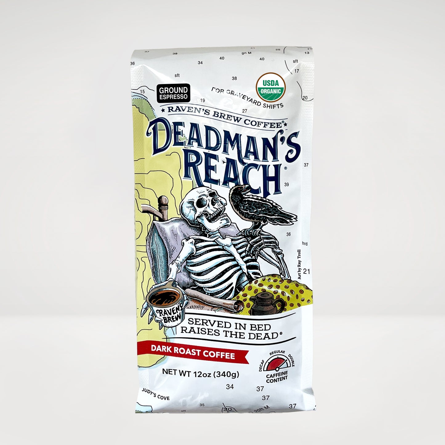 12oz Organic Espresso Ground Deadman's Reach® Dark Roast Coffee