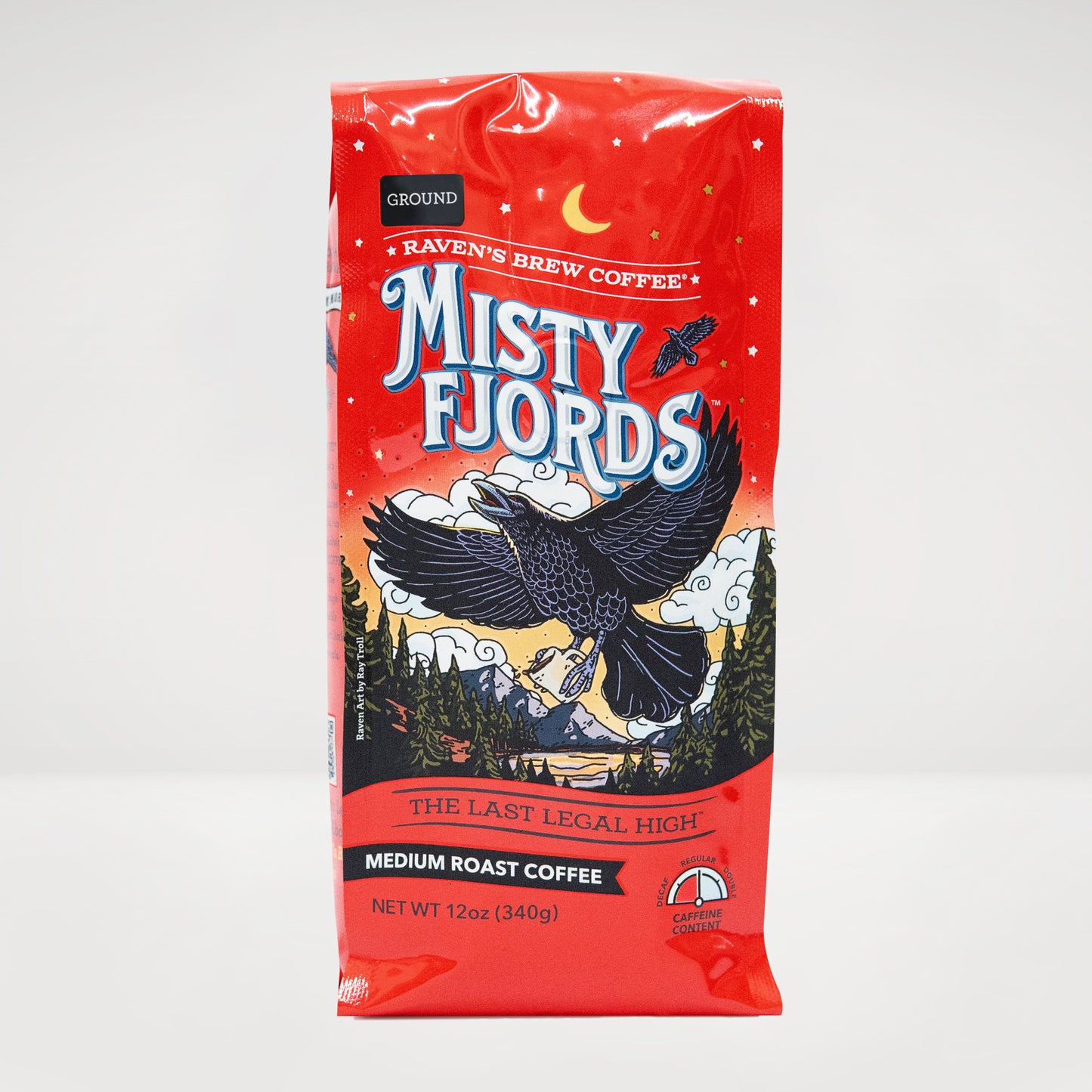 12oz Ground Raven's Brew® Misty Fjords™ Medium Roast Coffee