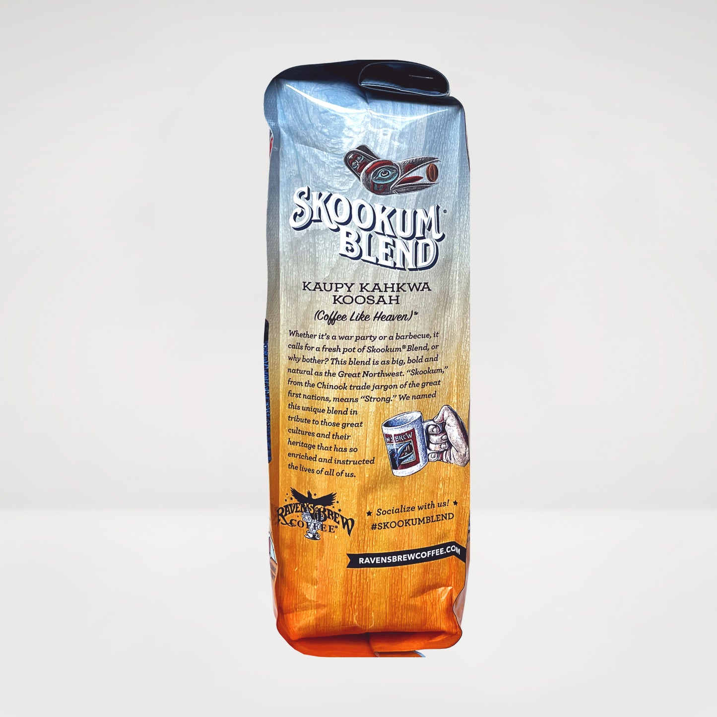 12oz Skookum® Blend Full City Roast Coffee Right Side View