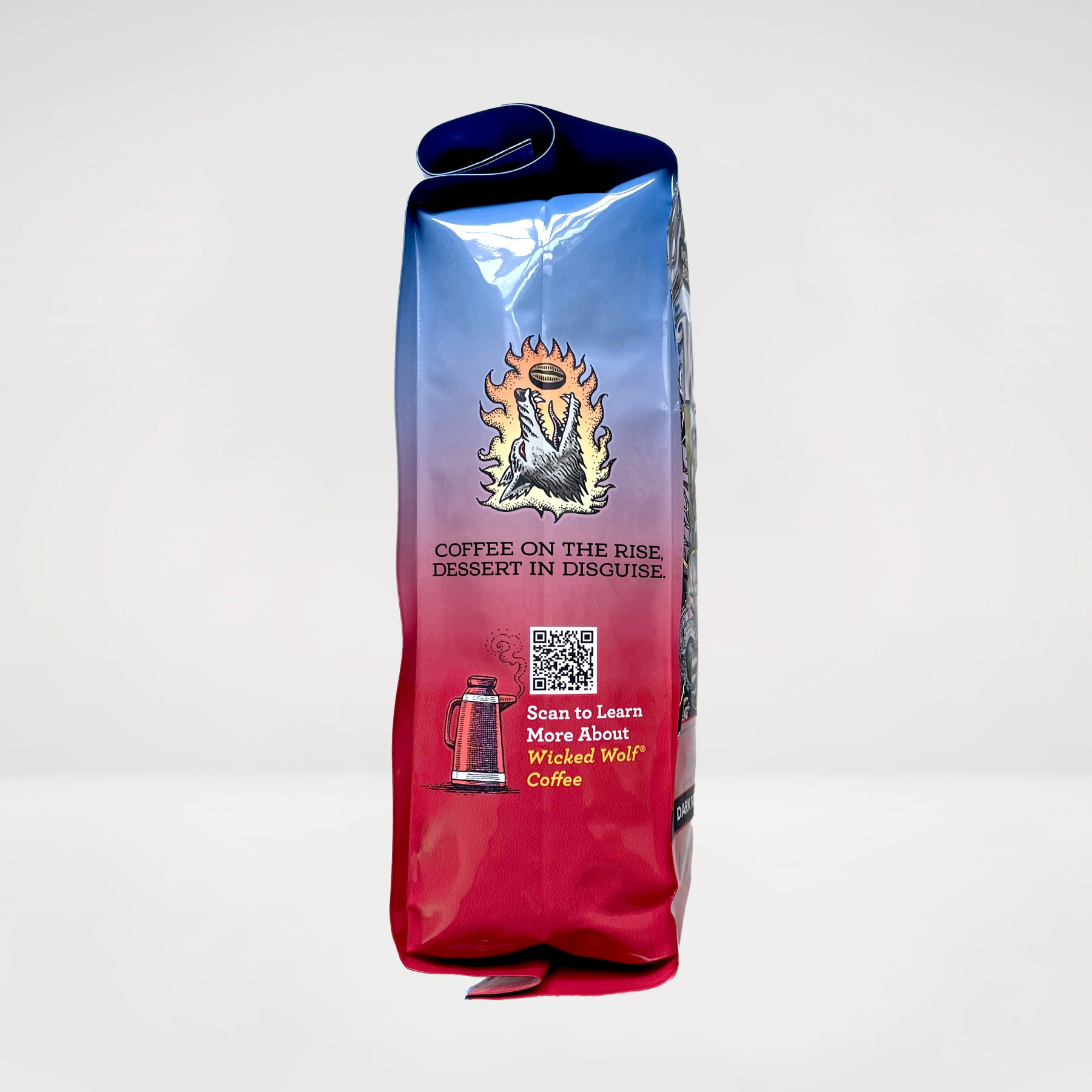 12oz Organic Wicked Wolf® Dark Roast Coffee Right Side View