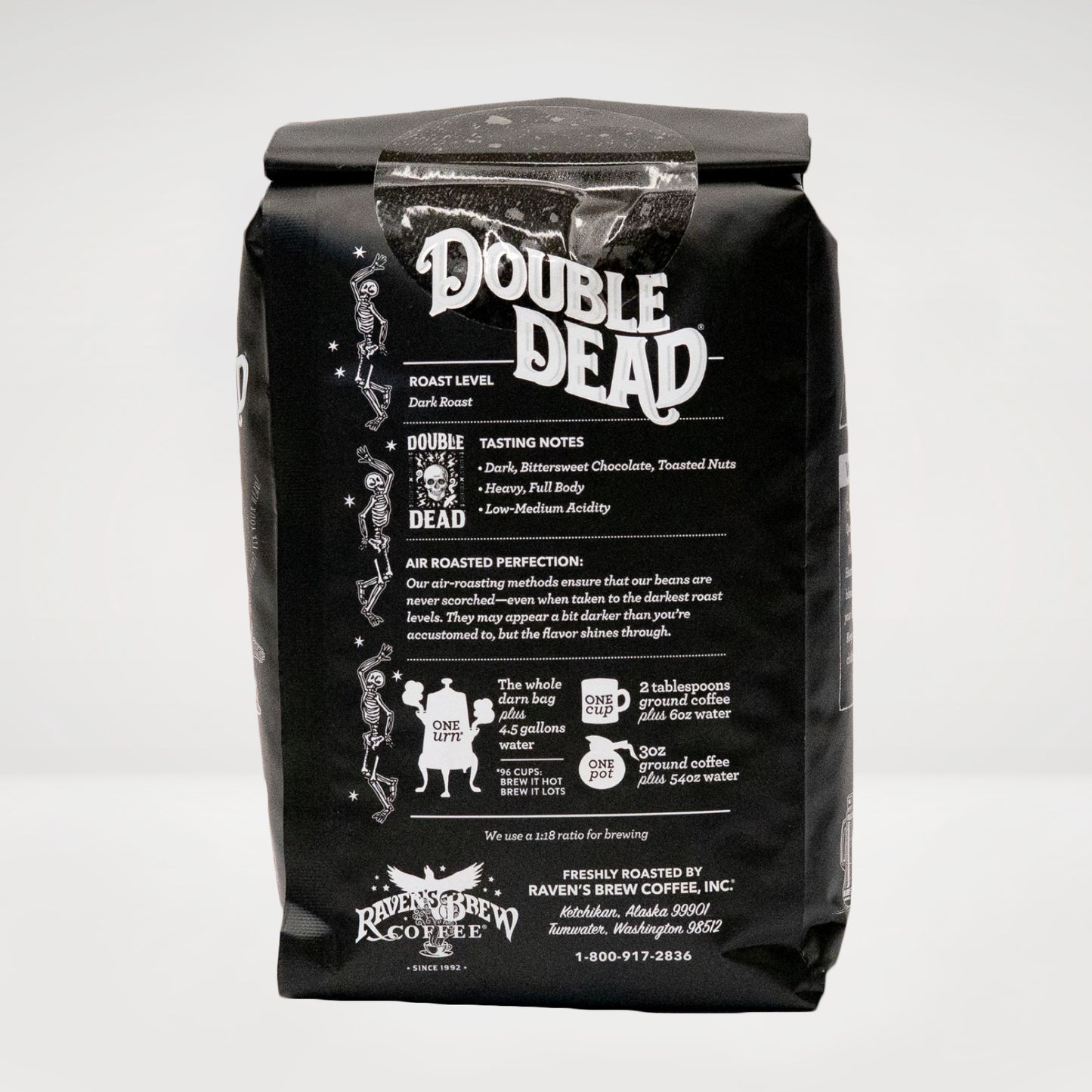 2lb Double Dead® Dark Roast Coffee Back View
