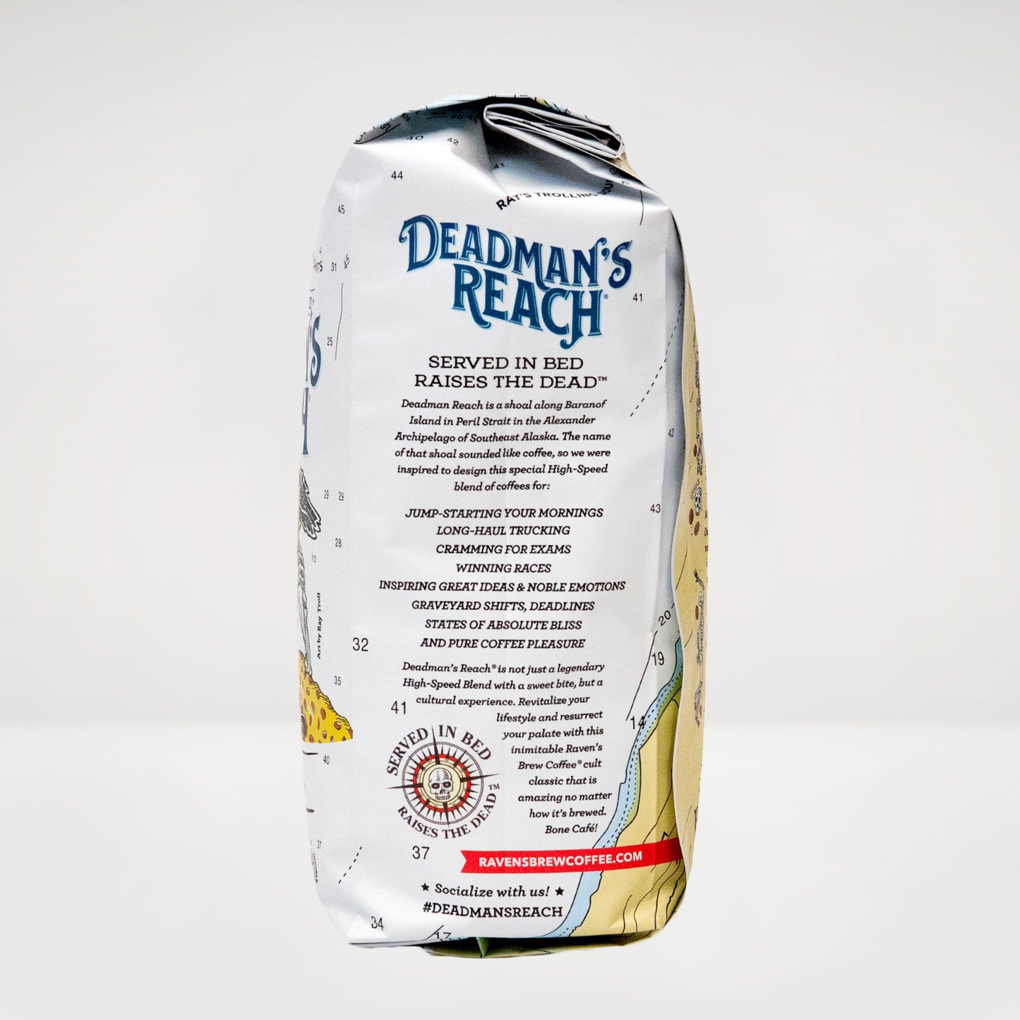 2lb Whole Bean Deadman's Reach® Dark Roast Coffee Right Side View