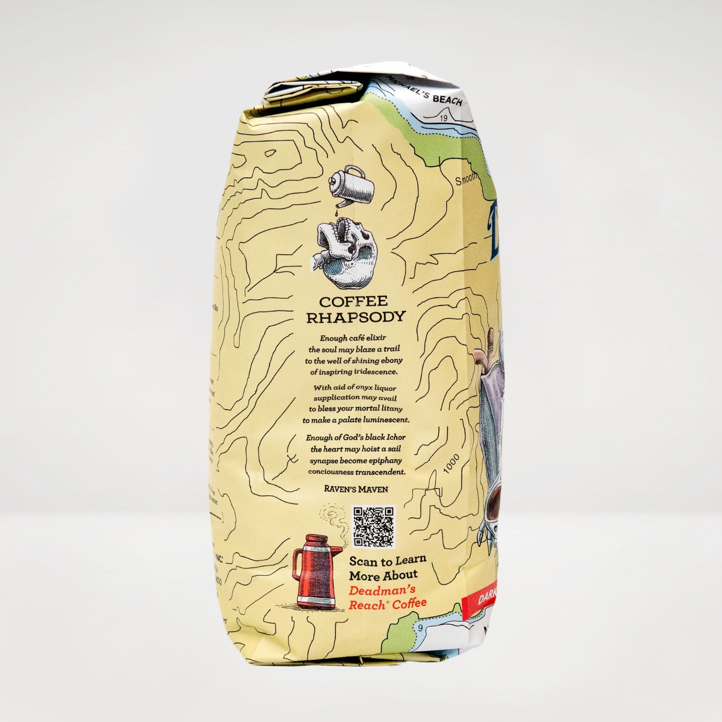 2lb Whole Bean Deadman's Reach® Dark Roast Coffee Left Side View
