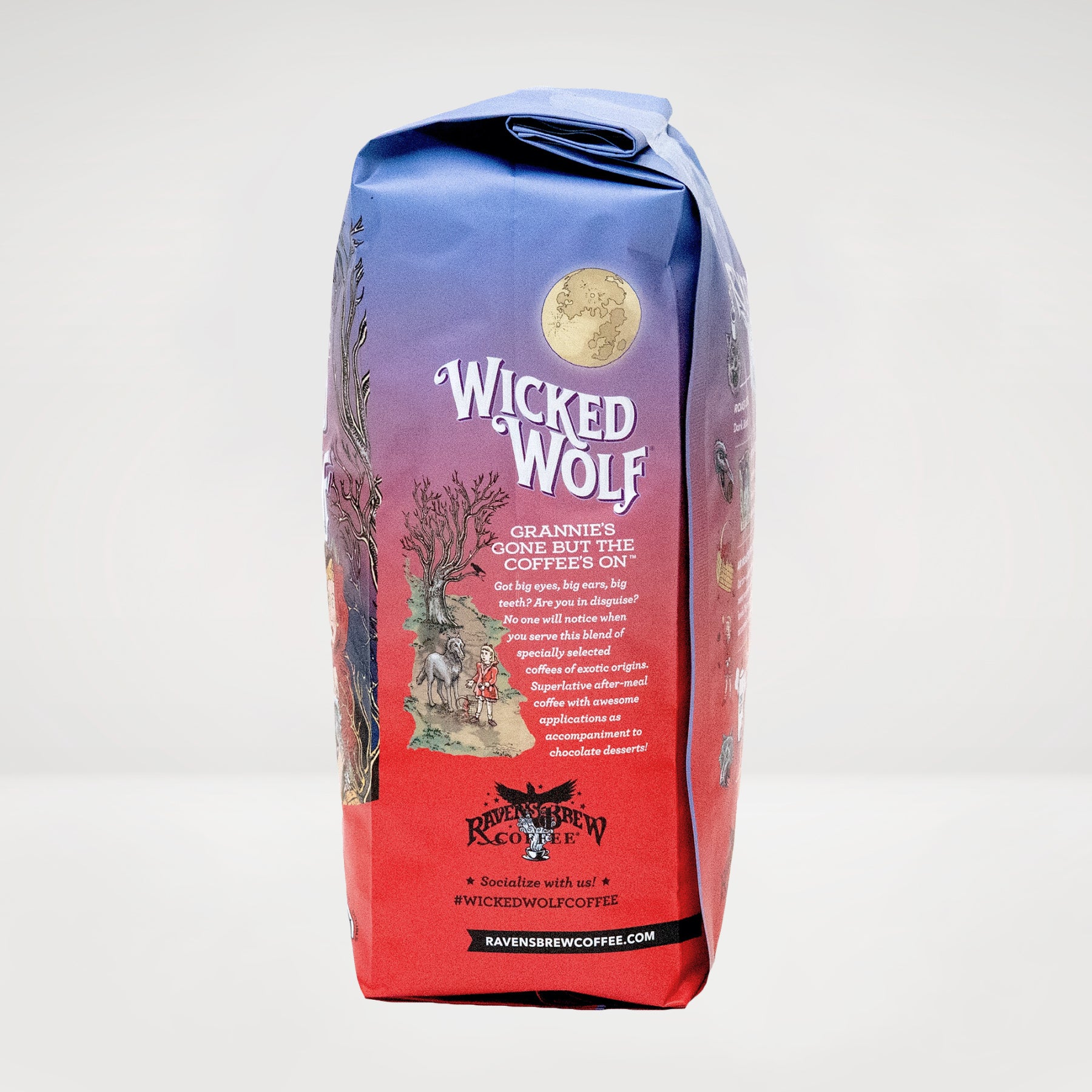 2lb Whole Bean Wicked Wolf® Dark Roast Coffee Left Side View
