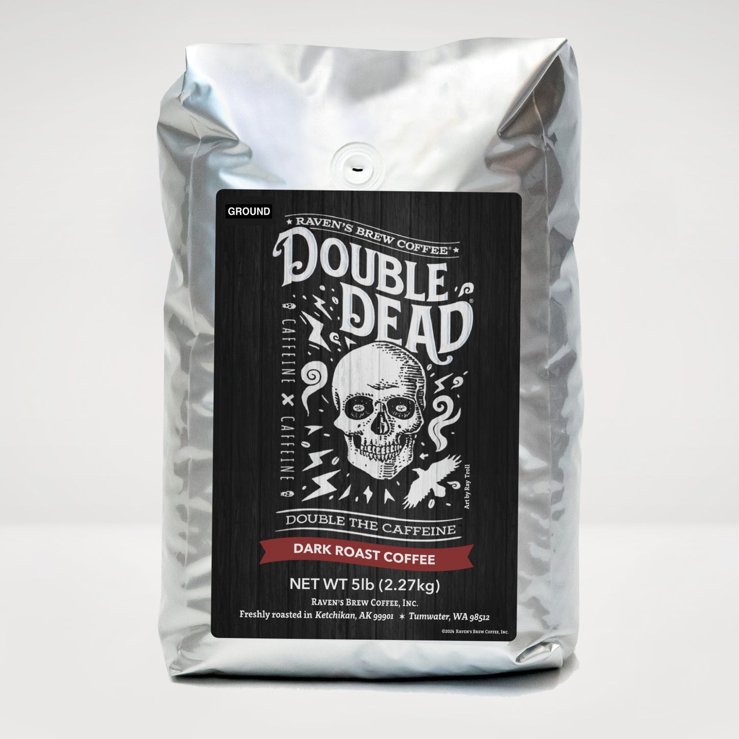 5lb Ground Double Dead® Dark Roast Coffee