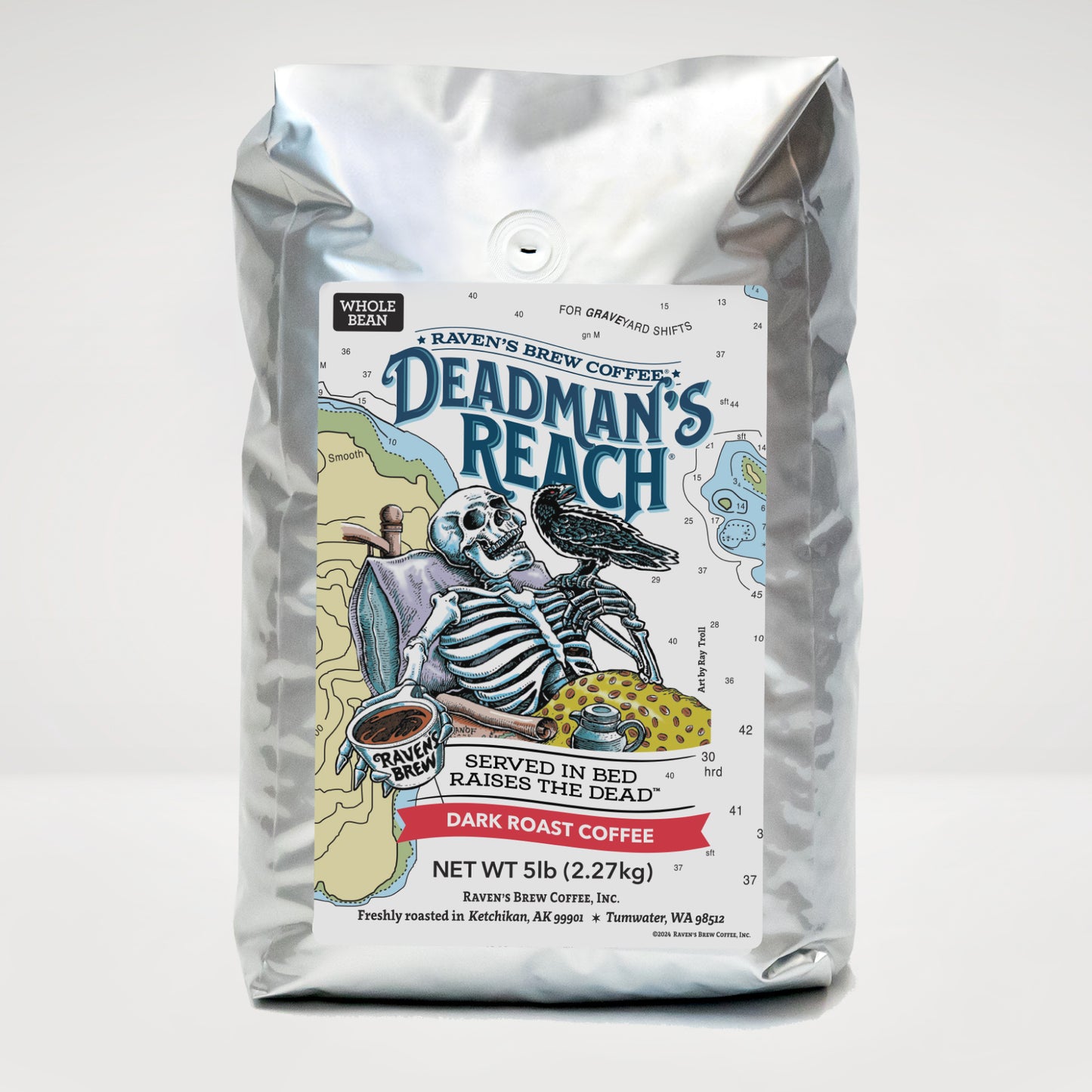 5lb Whole Bean Deadman's Reach® Dark Roast Coffee