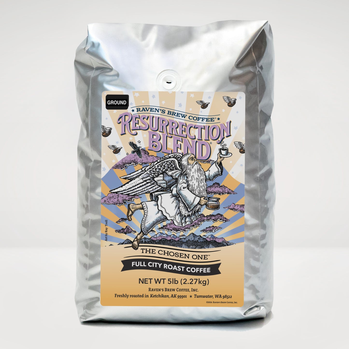 5lb Ground Resurrection Blend® Full City Roast Coffee