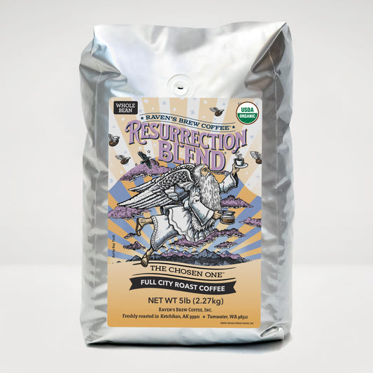 5lb Organic Whole Bean Resurrection Blend® Full City Roast Coffee