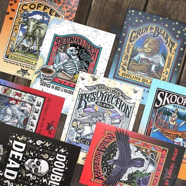 Raven’s Brew Coffee® Postcard Set – Raven’s Brew Coffee, Inc.