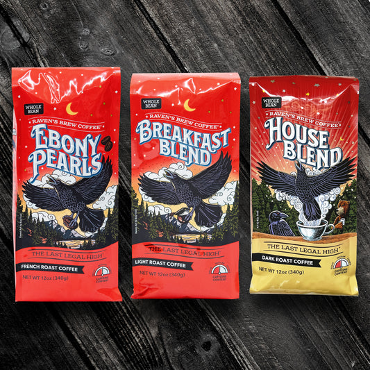 Threesome Set of Raven's Brew® Coffees