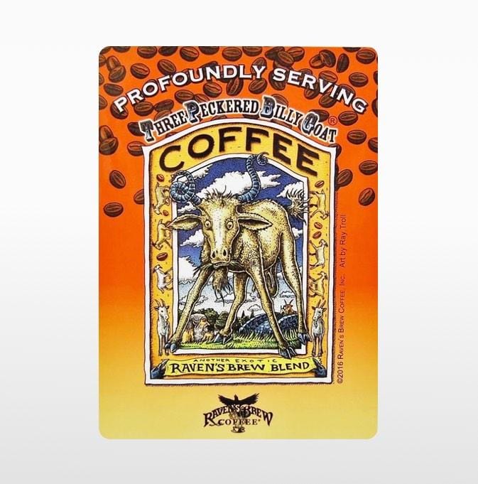 Three Peckered Billy Goat® Label Art Cling