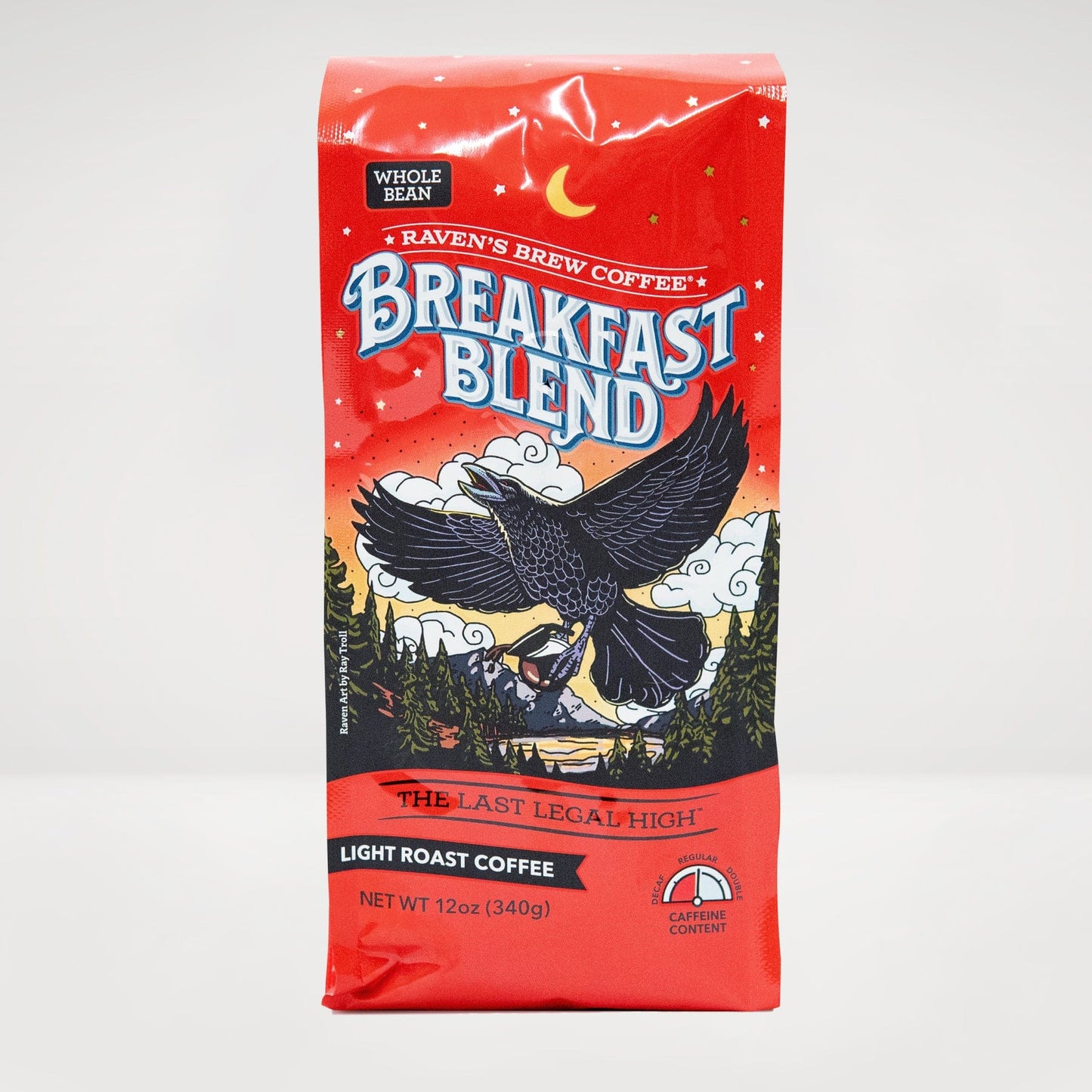 12oz Whole Bean Light Roast Raven's Brew® Breakfast Blend Coffee