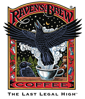Raven's Brew Coffee® Raven Rising Logo