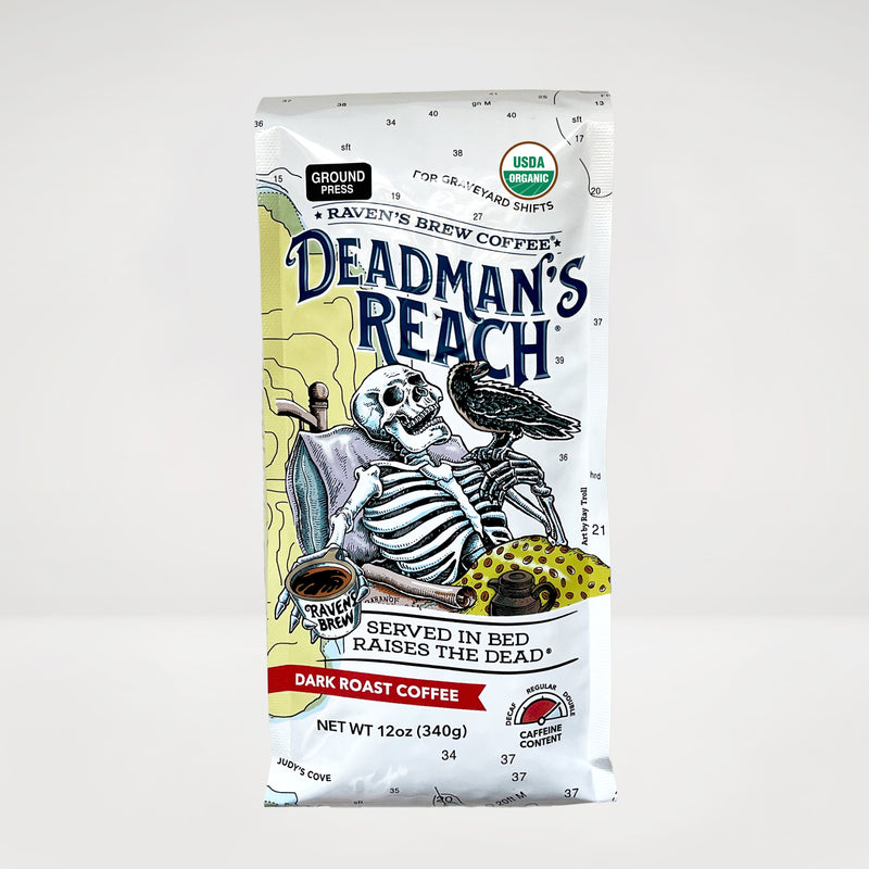 12oz Organic Press Pot Ground Deadman's Reach® Dark Roast Coffee