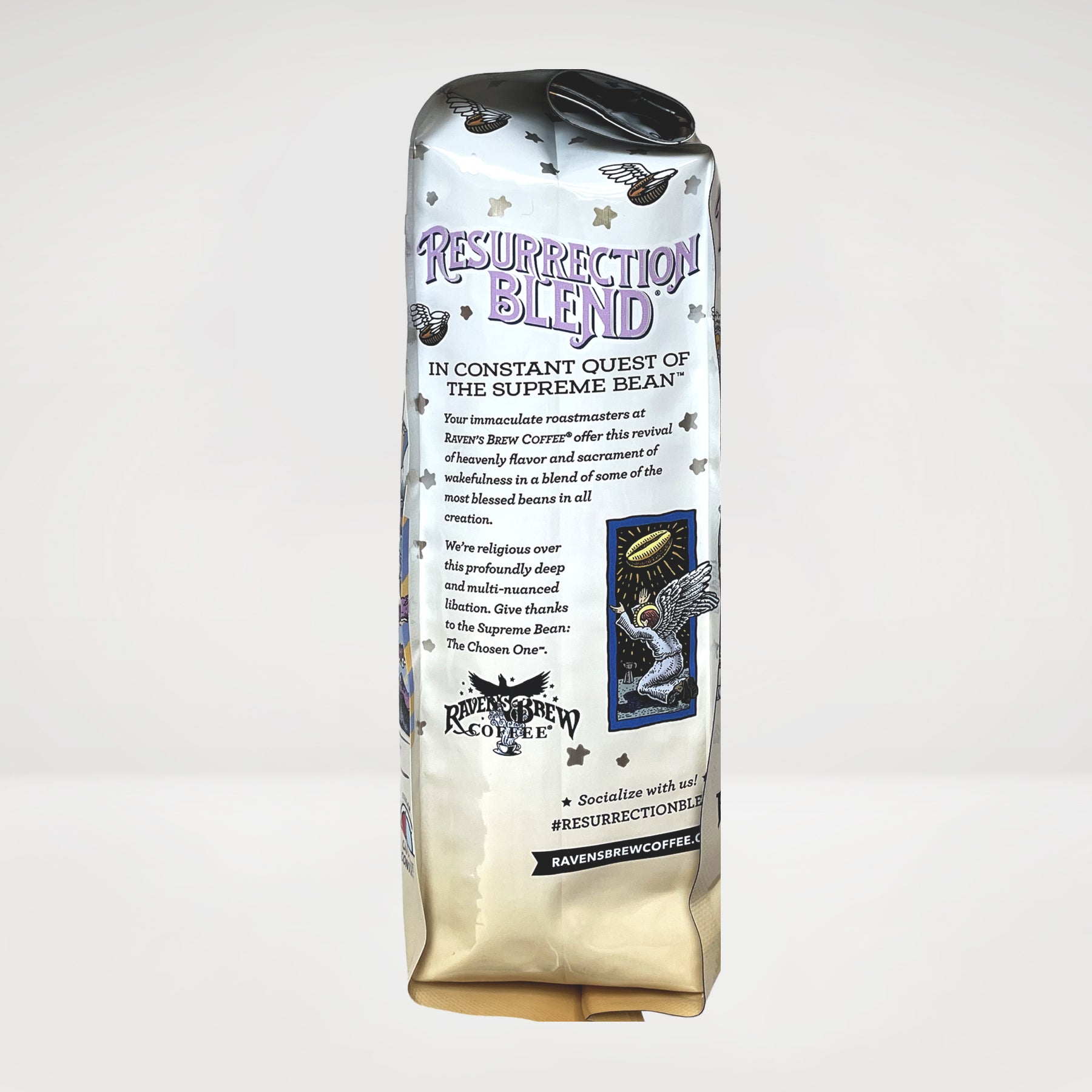 12oz Resurrection Blend® Full City Roast Coffee Right Side View