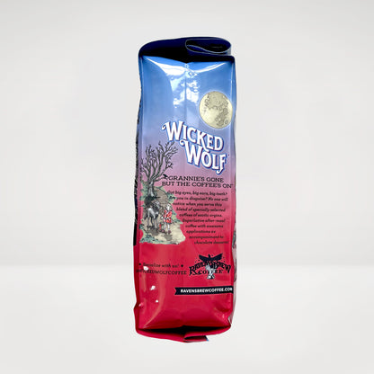 12oz Wicked Wolf® Dark Roast Coffee Left Side View