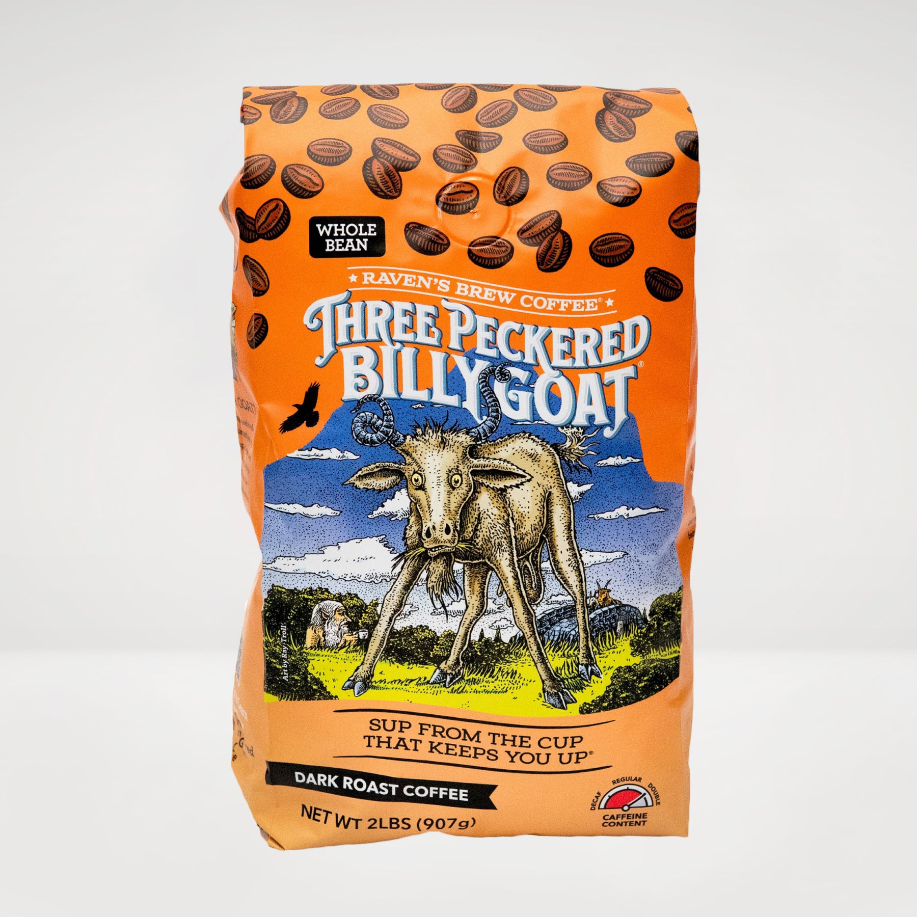 2lb Whole Bean Three Peckered Billy Goat® Dark Roast Coffee