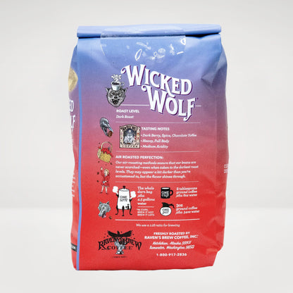2lb Whole Bean Wicked Wolf® Dark Roast Coffee Back View