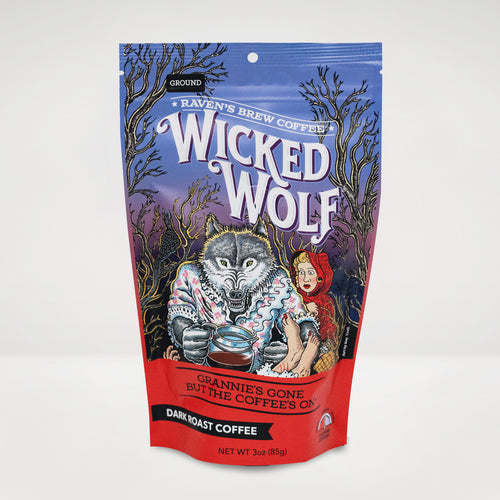 3oz Ground Wicked Wolf® Dark Roast Coffee