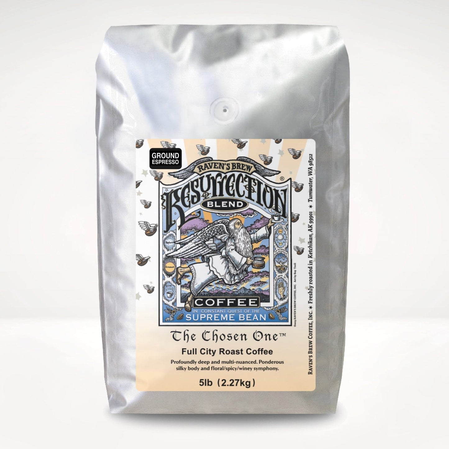 5lb Espresso Ground Resurrection Blend® Full City Roast Coffee