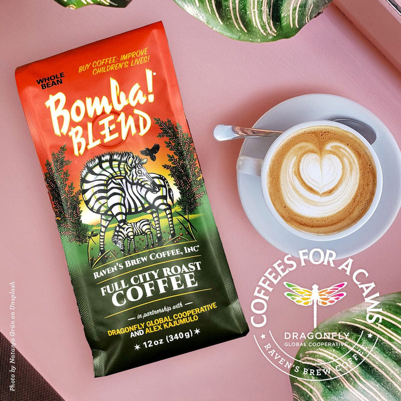 12oz Bomba™ Blend Full City Roast Coffee. Buy Coffee, Improve Children's Lives!