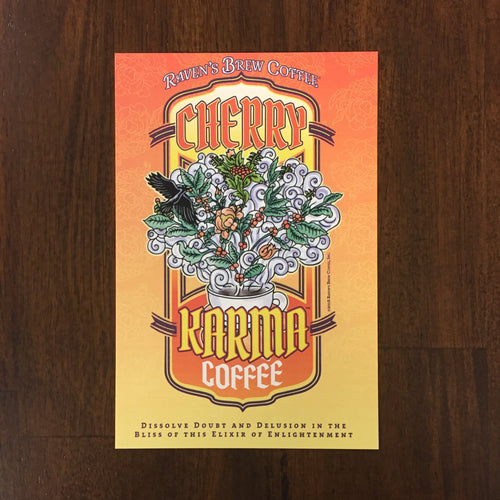 Cherry Karma™ Coffee Tasting Note Postcard