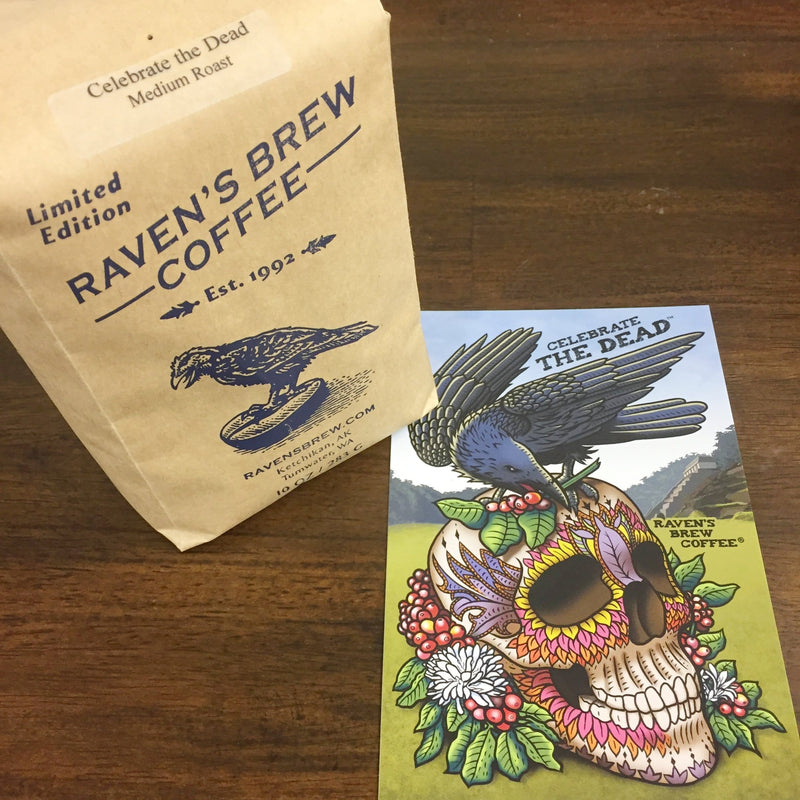 10oz Celebrate the Dead™ Coffee Bag and Tasting Note Postcard