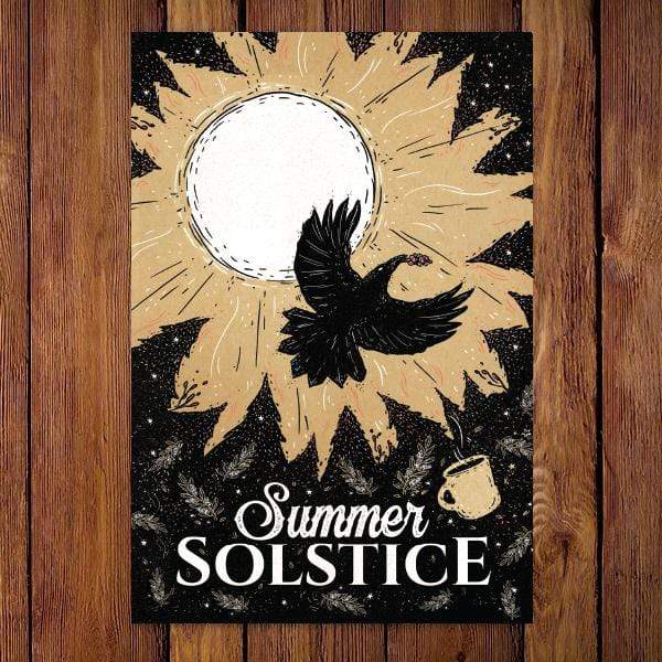 Limited Release Summer Solstice Coffee Tasting Note Postcard