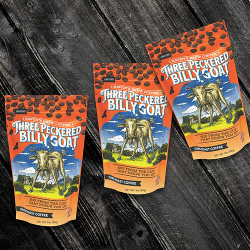 Three Peckered Billy Goat® Triplet of 3oz Bags